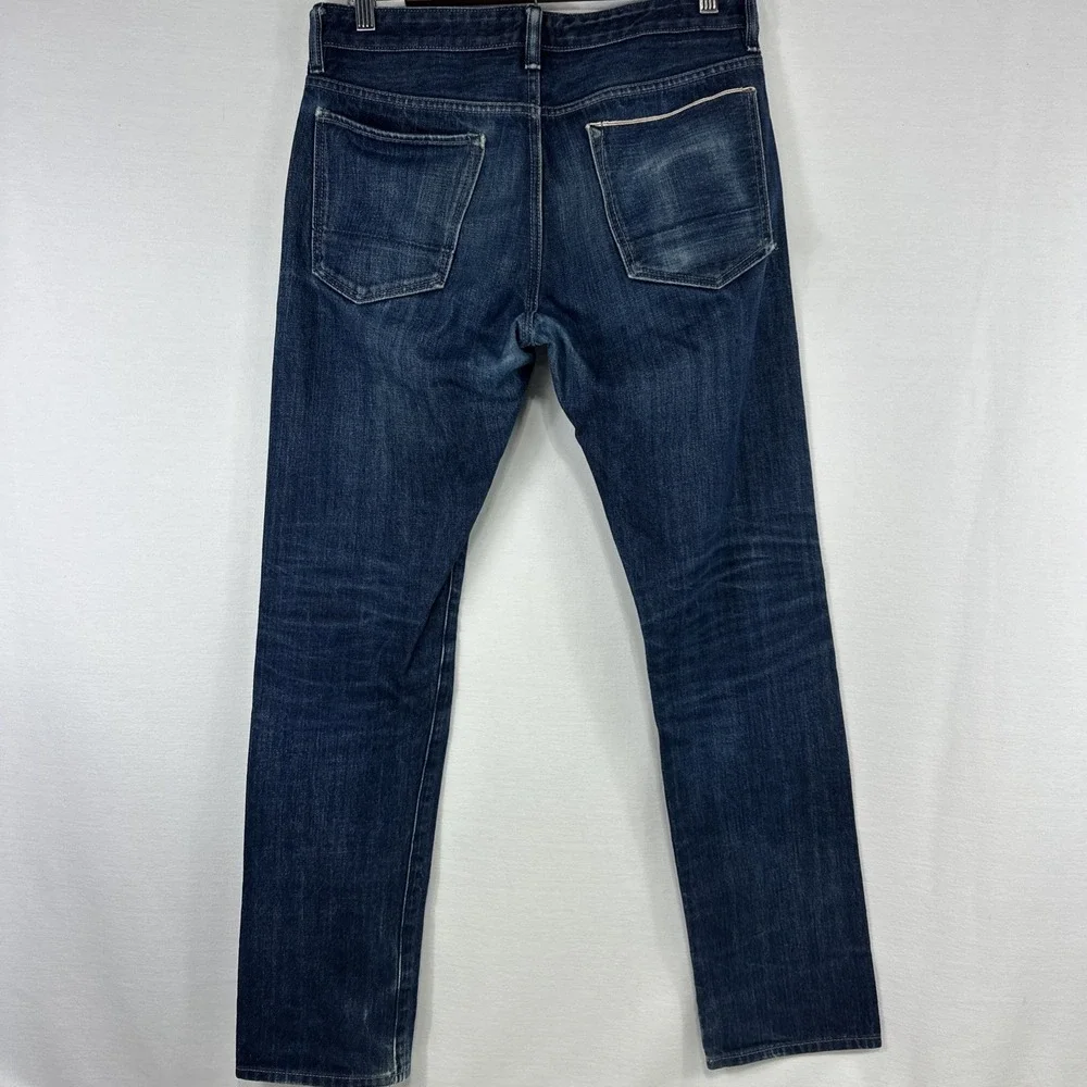 Banana Republic Jeans Mens 30x30 Blue‎ Slim Distressed Selvedge Denim Pants